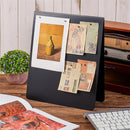 1 Pcs  Magnetic Bulletin Board Metal Magnet Board Magnet Display Stand for Tabletop Desktop Home Kitchen Office Decor (Black)