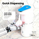 Automatic-Foaming-Soap-Dispenser-Touchless, White Hand Soap Dispenser 13oz/350ml  Wall Mounted & Countertop Design（sky blue）