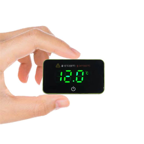 2pcs Aquarium Digital Thermometer with LED Touch Screen - Stick-on Fish Tank Thermometer for Betta Tanks， Cordless Waterproof Sensor