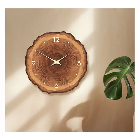 Rustic Wall Clock Silent 12 Inch Battery Operated Wooden Home Decor for Bathroom Kitchen Bedroom Living Room,