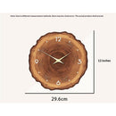 Rustic Wall Clock Silent 12 Inch Battery Operated Wooden Home Decor for Bathroom Kitchen Bedroom Living Room,