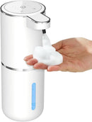 Automatic Foaming Soap Dispenser - Hand Free Pump Touchless Soap Dispenser Electric Dispenser with 380ml, USB Rechargeable 4levels Adjustable Dispenser for Bathroom Kitchen（White foam version）
