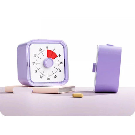 60 Minute Kids Visual Timer Home Edition - for Homeschool Supplies Study Tool, Timer for Kids Desk, Office Desk and Meetings with Silent Operation (Purple)