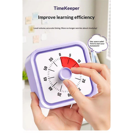 60 Minute Kids Visual Timer Home Edition - for Homeschool Supplies Study Tool, Timer for Kids Desk, Office Desk and Meetings with Silent Operation (Purple)