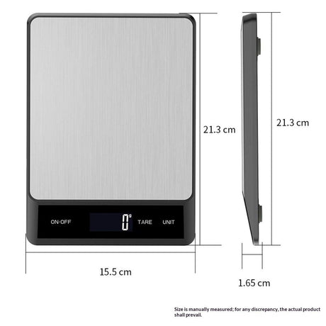 Food Scale Grams and Ounces - Digital Kitchen Scale 10kg/1g Accuracy, Rechargeable ，Stainless Steel, Lightweight for Cooking, Baking, Meal Prep