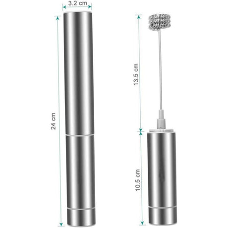 Stainless steel hand-held foam layer spring design, easy coffee mixer for home kitchen, including latte and cappuccino