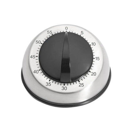 Wind Up Kitchen Timer, Stainless Steel 60-Minutes Mini Cook's Timer, Lightweight Cooking and Baking Portable Countdown Countertop Alarm,