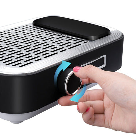 Rechargeable Nail Dust Collector , 80W Powerful Dust Suction Machine Vacuum Nail Fan Dust Collector with Adjustable Suction for Nail Salons & DIY Home（Black）