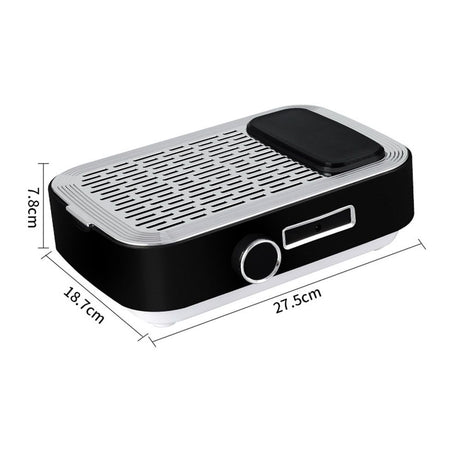 Rechargeable Nail Dust Collector , 80W Powerful Dust Suction Machine Vacuum Nail Fan Dust Collector with Adjustable Suction for Nail Salons & DIY Home（Black）