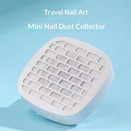 High suction silent vacuum cleaner, portable nail salon specific small nail remover and dust collector+10 filter papers (white)