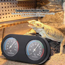 2pcs Reptile Thermometer Hygrometer, Mini Round Shape Dual Dial Thermometer and Humidity Gauge for Reptile Lizard Tortoise Spider Pet Rearing Box