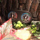 2pcs Reptile Thermometer Hygrometer, Mini Round Shape Dual Dial Thermometer and Humidity Gauge for Reptile Lizard Tortoise Spider Pet Rearing Box