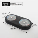 2pcs Reptile Thermometer Hygrometer, Mini Round Shape Dual Dial Thermometer and Humidity Gauge for Reptile Lizard Tortoise Spider Pet Rearing Box