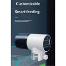 Automatic Fish Feeder Dispenser for Aquarium: Rechargeable Auto Feeders for Tank Turtle Pond Betta - 200ml Smart Food Feeding Timer Dispensers（with battery）