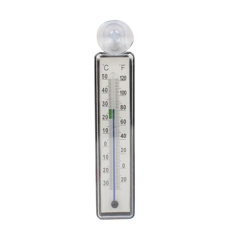 Stainless Steel Thermometer - Accurate Aquarium Thermometer - Easy to Read - Dual Scale for Freshwater and Saltwater Tanks