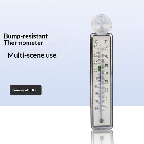 Stainless Steel Thermometer - Accurate Aquarium Thermometer - Easy to Read - Dual Scale for Freshwater and Saltwater Tanks