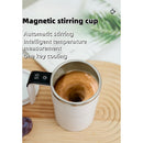 Automatic Stirring Coffee Cup with Temperature Display, Rechargeable Coffee Mug, Self-Stirring Mug with Lid, Smart Mixing Cup for Coffee, Milk and Other Beverages 304 Stainless Steel (white)
