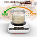 Precise 1°F Thermostat Control (70-100°F) Sourdough Warming Mat for Kitchen Auto Warming On/Off, 12-Hour Timer,Perfect for Sourdough Fermentation & Home Baking (White)