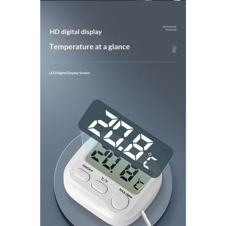 Small Digital Thermometer ON/Off Switch Indoor/Outdoor Meter Gauge , electronic water temperature gauge for fish farming（Large screen thermometer）