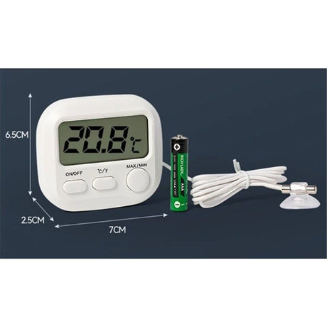 Small Digital Thermometer ON/Off Switch Indoor/Outdoor Meter Gauge , electronic water temperature gauge for fish farming（Large screen thermometer）