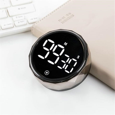 Kitchen Timer Digital Timer Cooking Study Stopwatch Led Counter Alarm Remind Manual Electronic Countdown(218 silver white)