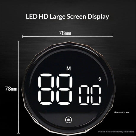 Kitchen Timer Digital Timer Cooking Study Stopwatch Led Counter Alarm Remind Manual Electronic Countdown(218 silver white)