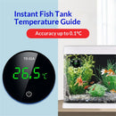 2pcs Fish Tank Digital Thermometer Accurate LED Display to Tank Thermometer Aquarium Temperature Measurement Suitable for Fish, Axolotl, Turtle or Aquatic（rechargeable）