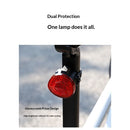 Visible Safety Flashlight Bike Tail Light with  Waterproof, Alarm Mode, Easy Install Bicycle Back Light Rechargeable Rear Bike Lights for Cyclists（Sitting style）