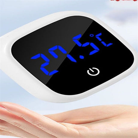 2pcs Digital Aquarium Thermometer, Stick-on LED Fish Tank Thermometer, Mini Aquarium Thermometer Accuracy, Touch Button, Battery, for Fish, Reptile,（Blue letter thermometer）