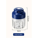Electric Mini Garlic Chopper, Small Garlic Chopper Mincer Rechargeable, Portable Small Food Processor, 320ml Electric Food Chopper Tool for Mashing Onion Garlic Chili Ginger Fruits(Blue)