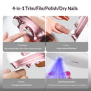 Automatic Electric Nail Clipper & Polisher with Storage|LED Light|UV Lamp|Fingernail & Toenail Polishing Tool/Ideal Gift for Seniors with Limited Mobility & New Parents Trimming Baby Nails（white）