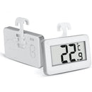 2pcs  Fridge Thermometer Hygrometer Digital Freeze Refrigerator Thermometer Waterproof Large LCD Display white