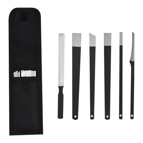 6pcs Pedicure Knife Set Callus Knife for Feet Ingrown Toenail Knives Foot Care Tools Dead Skin Removal Nail Scraper File with Storage Bag
