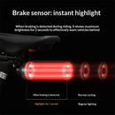 Bike Tail Light, Rechargeable Bicycle Taillight, Auto On Off Sensor Waterproof Bike Rear Lights for Night Riding and Bicycle Safety, 4 Light Modes Cycling Safety Light（Sitting style）