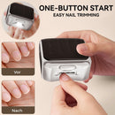 Electric Nail Clipper, 2 in 1 Auto Fingernail Cutter and Polishing Grinder, Rechargeable Automatic Fingernail Trimmer Quiet (Black)
