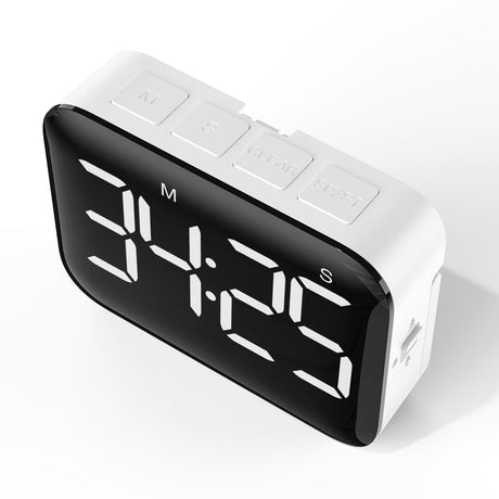 Magnetic Kitchen Timer for Cooking with Count Up Countdown, Digital Timer Battery Powered with Large Display, Teacher, Kids