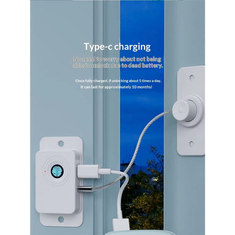Fingerprint Fridge Lock - Child & Pet Proof Security for Drawers, Cabinets, Ovens, Toilet | Smart Biometric& | Easy Install | Quick Unlock (White, 1 Pcs)