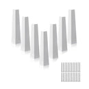 8 Pcs Aluminum Siding Corners 8 Inch Outside White Corner Caps Smooth Siding Trim, Metal Nails Included for Mobile Home House Exterior