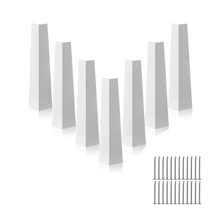 8 Pcs Aluminum Siding Corners 8 Inch Outside White Corner Caps Smooth Siding Trim, Metal Nails Included for Mobile Home House Exterior