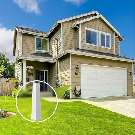 8 Pcs Aluminum Siding Corners 8 Inch Outside White Corner Caps Smooth Siding Trim, Metal Nails Included for Mobile Home House Exterior