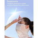 Cold Sensation Sunscreen Pure Silk Mask, Sun Shade UV Protection UPF50+ Breathable, Sweat Absorbent and Quick Drying, Reusable Mask for Running/Beach/Fitness/Party/Fishing/Riding/Hiking