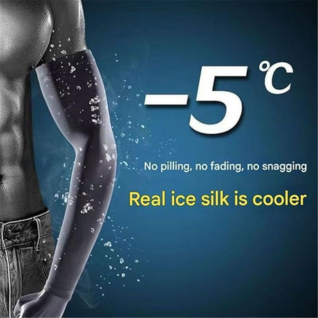 UPF50 Sunscreen and UV Protection Cool Sleeve Set,Summer sleeves  Black , unisex, Suitable for Outdoor Sports