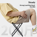 1PCS Outdoor Folding Stool Portable Fishing Chair Mini Small Train Pony Tie Camping Simple Hardware(Black）