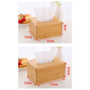 Tissue Box Holder, Modern, Minimalist, and Durable Wooden Bamboo Tissue Box with Sliding Bottom, Easy-Refill Premium-Quality Bamboo Tissue Box Cover, , Rectangular
