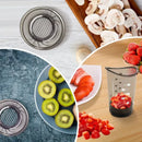 Fruits Slicer Cup,Fruit Slicing Cup with Removable Blade-Strawberry, Banana, Cucumber, Egg, Onion Slices with Push Plate,Rapid & Safe Slicing Kitchen Gadgets
