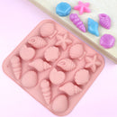3Pcs Seashell Chocolate Silicone Molds, Ocean Themed Cake Baking Molds for Chocolate Candy Fondant Cupcake Cookie Dessert DIY Cake Decoration Suppies