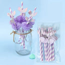 50pcs, Mermaid Purple Honeycomb Paper Straws, 7.72inch Disposable Straw, Little Mermaid Theme Birthday Decoration Gifts, Wedding Birthday Supplies Dining Drink Paper Straws