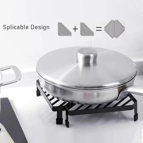 1Pcs Corner Shelf & Cabinet Organizer, Iron Triangular Counter Shelf for Spice Rack Organizer, Kitchen & Bathroom