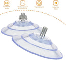 Large Suction Cup with Screws 3.4"/85mm Plastic Suction Pads 4 Pack Clear PVC Sucker Pads with M8 Screw Nut Extra Strong Adhesive Glass Suction Holder