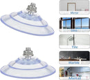 Large Suction Cup with Screws 3.4"/85mm Plastic Suction Pads 4 Pack Clear PVC Sucker Pads with M8 Screw Nut Extra Strong Adhesive Glass Suction Holder
